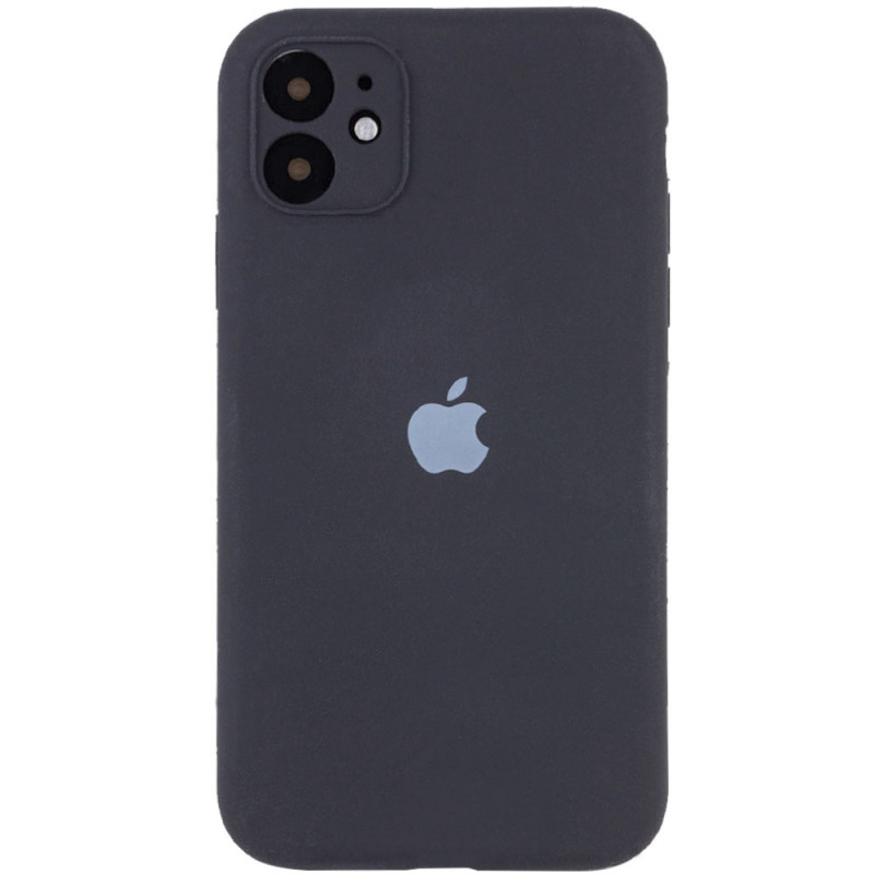 Silicone Case Full Camera Protective (AA) для iPhone 12 (6.1") (Dark grey)-0